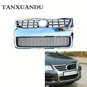 

Chrome Front Bumper Radiator Center Grill Grille Assembly Replacement Fit For VW Touareg 2008-2010 No Emblem 7L6853651