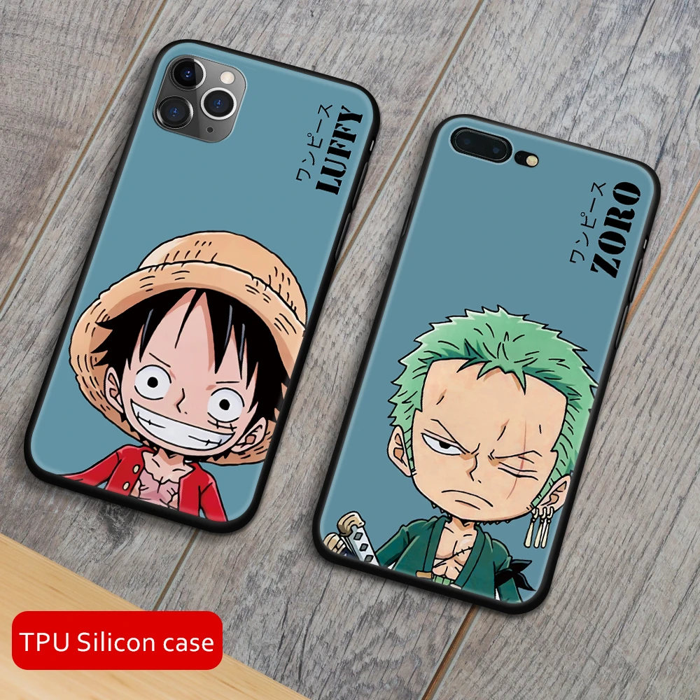 For Iphone 11 One Piece Luffy Zoro Soft Tpu Case For Iphone 6 6s 7 8 Plus X Xr Xs Max 11 Pro Max Phone Case Phone Case Covers Aliexpress