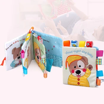 

Cute Sound Intellectual Development Educational Crib Cloth Book Toddlers Reusable Baby Toy Bed Soft Animal Early Learning