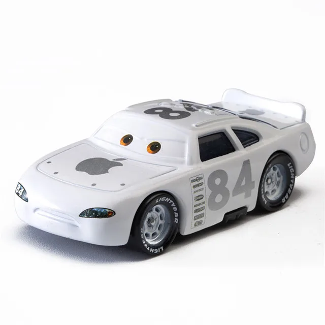 White apple Автомобиль diney Pixar машина 3 роль Белое Яблоко молния McQueen Jackon torm Mater 1:55 Diecat металлический сплав Модель автомобиль игрушка ребенок - Цвет: White apple