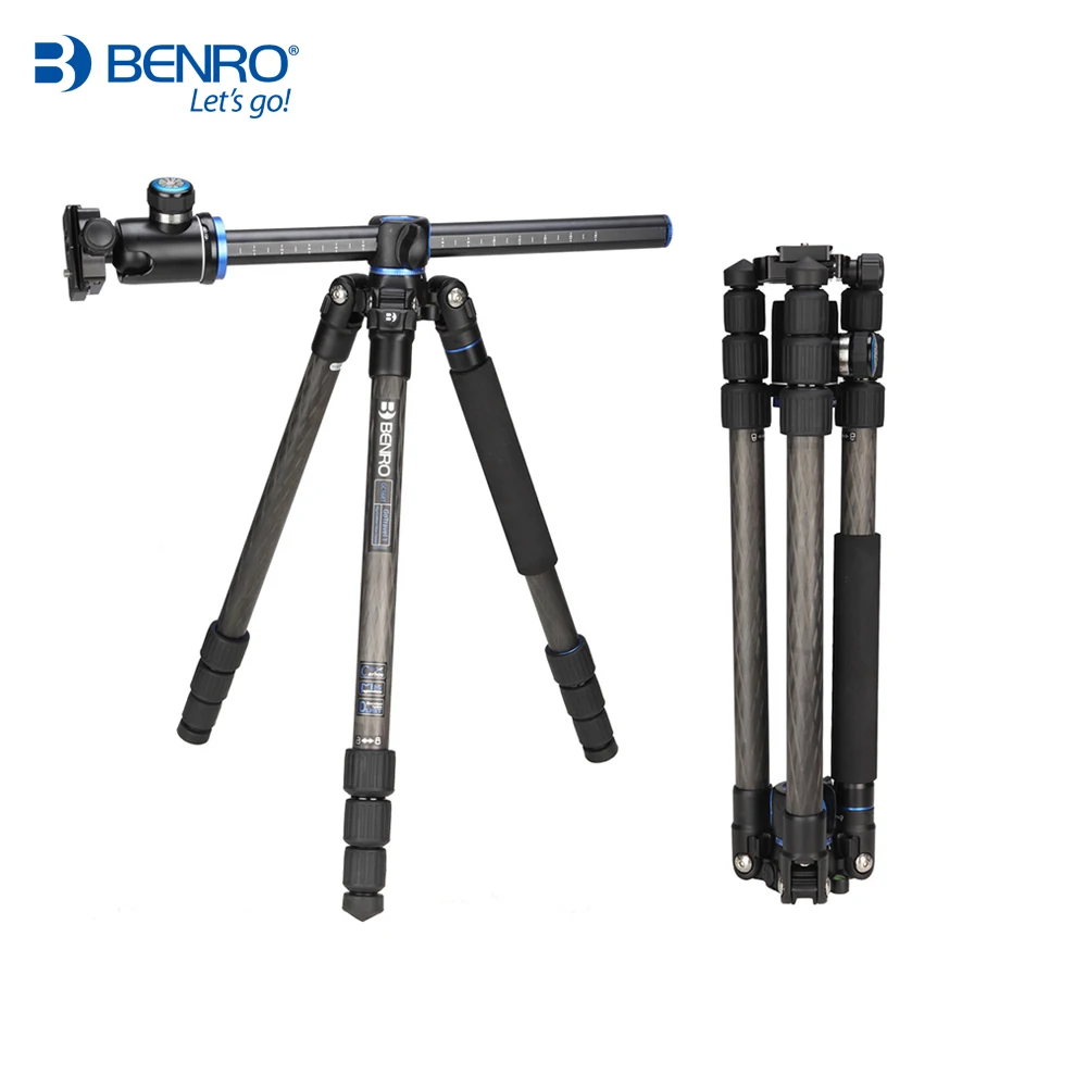 Benro Gc168tv1 Tripod Carbon Fiber Reflexed Camera Stands Monopod With V1 Head For Canon Nikon