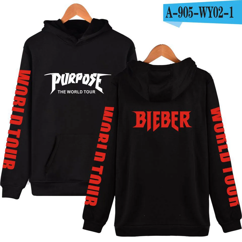 Джастин куртки Bieber с капюшоном толстовки плакат Хип Хоп пот homme толстовки человек буквы Целевая экскурсионная уличная одежда пуловер - Цвет: black