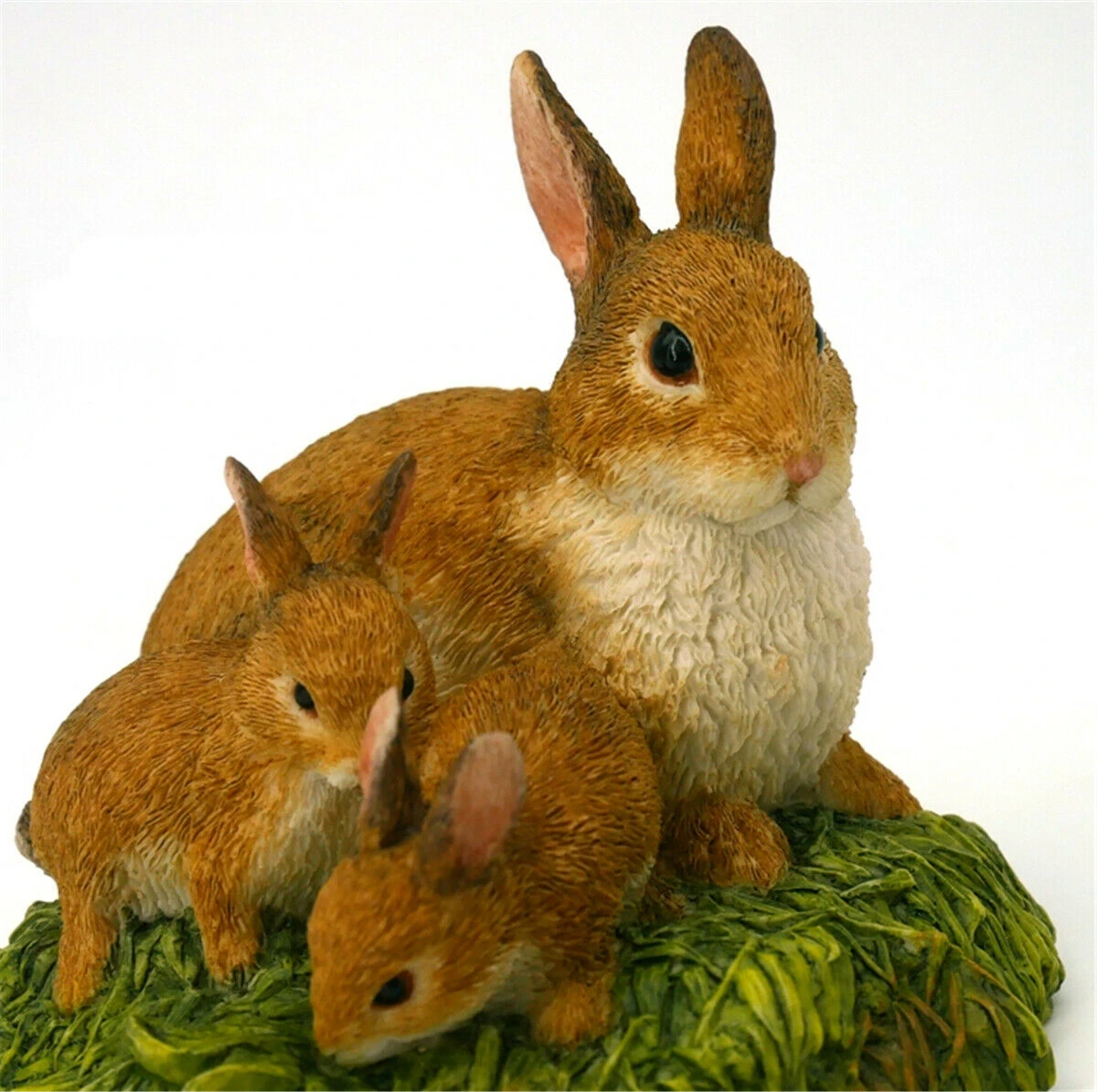 

Rabbit Mother Baby Family Scene Statue Animal Figure Collector Decoration GK Toy Crafts Simulation Hand-made Ornaments Unisex