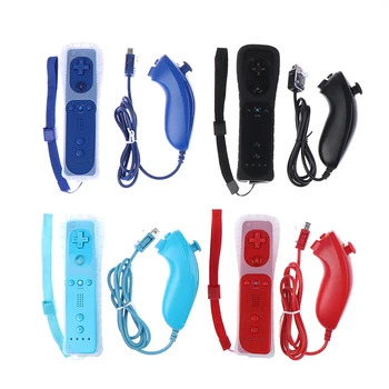 

Wired Game Controller for Wii Game Machine Portable Game Remote for Wii U Built In Motion Plus Controller + Case