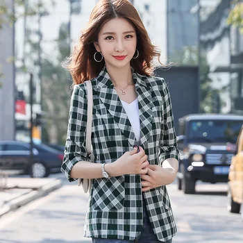 

Grid Suit Suit Shorts Suit Female Little Man Trend Temperament Slim Autumn England Wind Office Worker