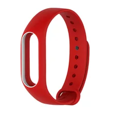Correa de silicona para Xiaomi Mi Band 2, pulsera inteligente de doble Color, accesorios para Mi Band 2