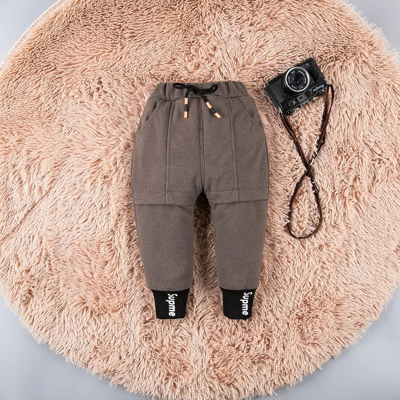 Childrenswear 0-4-Year-Old BOY'S Winter Brushed And Thick Star? Cotton Pants Small CHILDREN'S Outer Wear Casual Pants