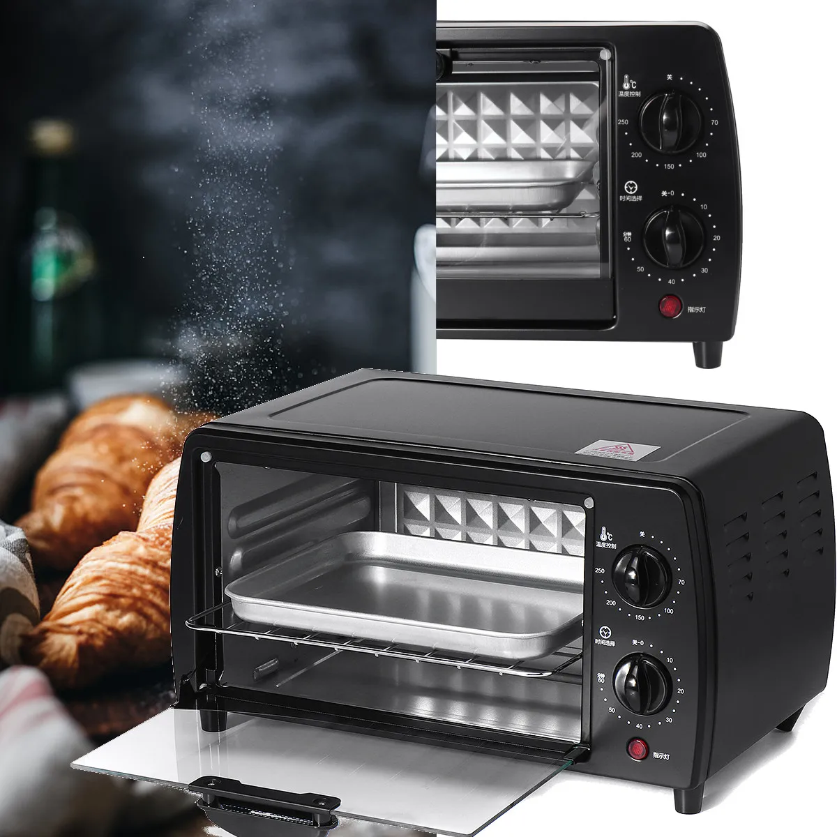 220 В 650 Вт электрическая печь хлеб-выпечка Хлеб Тостер машина для выпечки бытовой мини умный гриль для выпечки сковородки