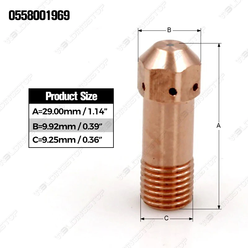 20x Plasma Torch Electrode 0558001969 For Pt-32 Pt32 Pkg-20 Replacements Hot