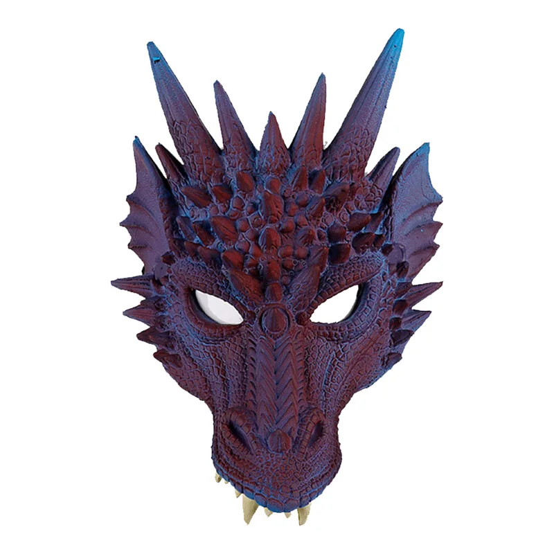Mardi Gras 3D ПУ пена животное Лун китайский дракон Хэллоуин Карнавал вечерние Рождественский костюм косплей маска для человека LBShipping