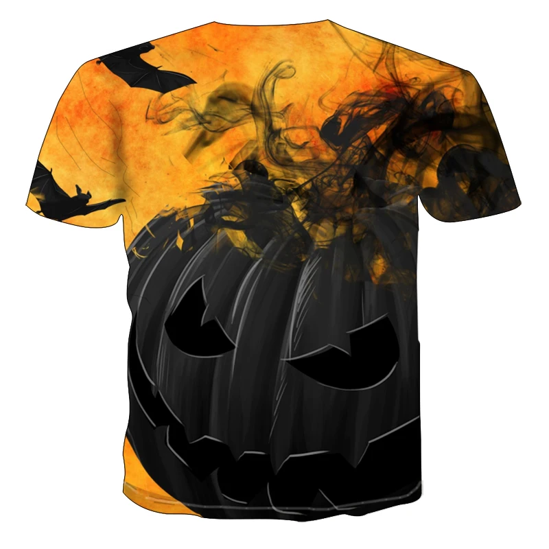 Горячая Распродажа, модная футболка с 3D принтом на Хэллоуин, Повседневная забавная футболка в стиле панк, летняя мужская футболка с короткими рукавами