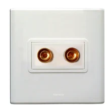 1 порт для разъема динамика, информация, настенная пластина, крышка на выходе, лицевая панель, розетка для отеля, Сохо, здание, кабельная система