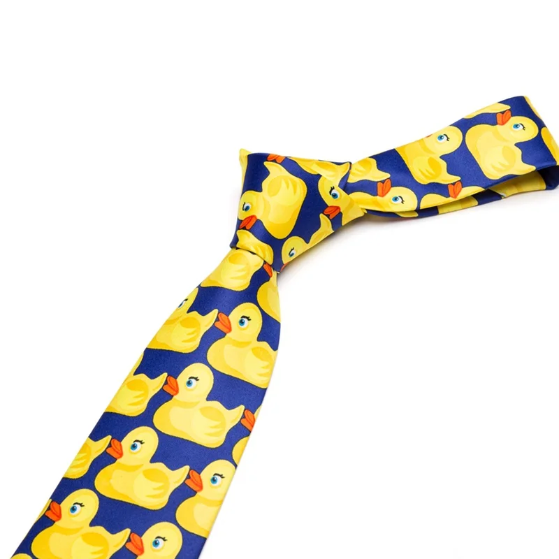 Mens Yellow Rubber Duck Tie Fashion Necktie From Hot TV Show How I Met Your Mother 8CM Width Men Gifts ties