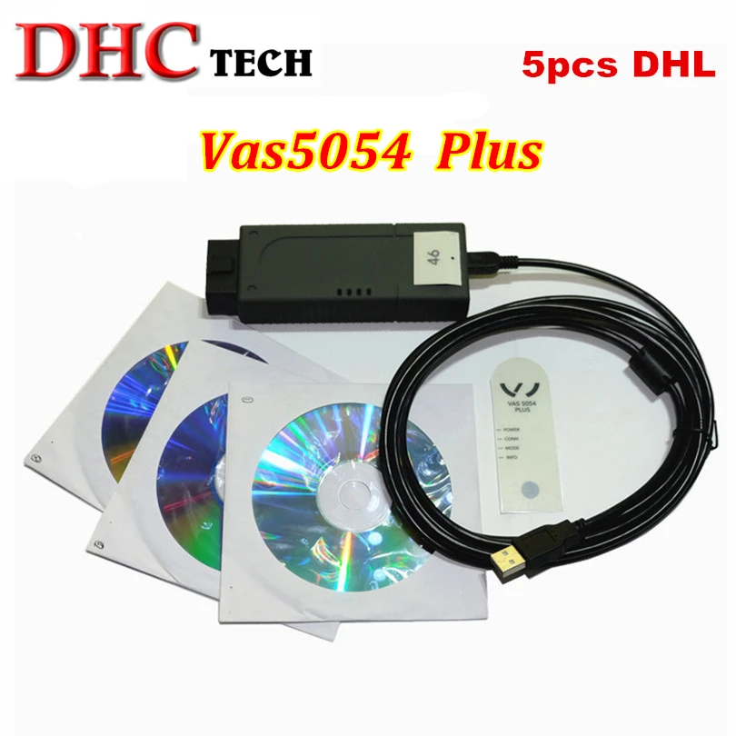 5 шт. DHL бесплатно многоязычный VAS5054A плюс ODIS V3.0.3 с OKI чип Bluetooth бесплатным Keygen