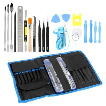 

Crowbar Tweezers Ruler Brush Screwdriver Set Hand Tool Set Hand Tool 81 in 1 Repair Mobile Phone Sisassemble Set