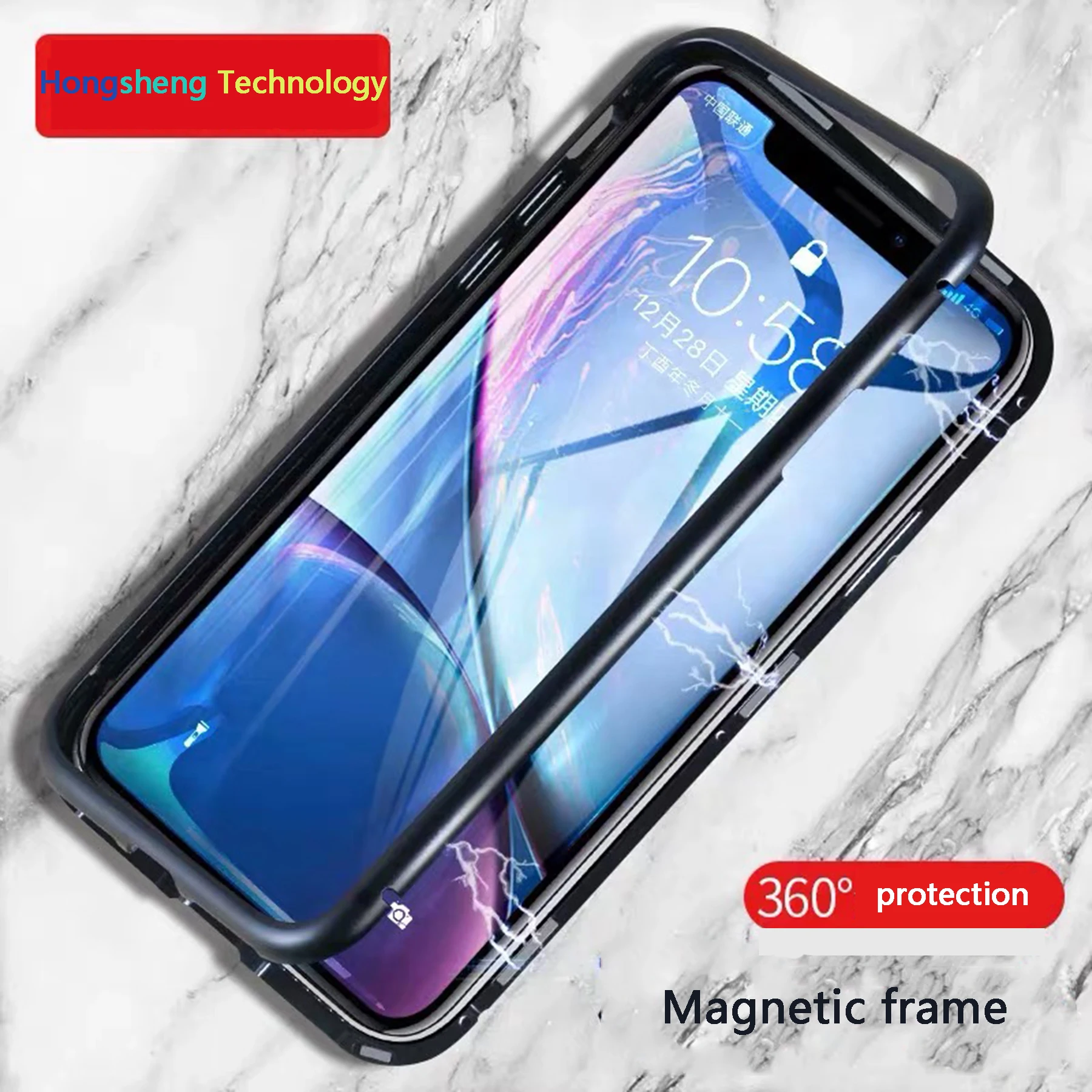 Eqvvol Металлическая магнитная адсорбционная коробка для iPhone XS MAX X XR 8 7 Plus 6 6s