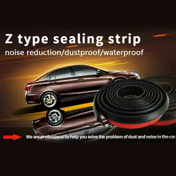 

5M Car Door Seal Strips Sticker Z-Shape Type Weatherstrip Rubber Seals Sound Insulation Sealing Automobiles Interior Accessories