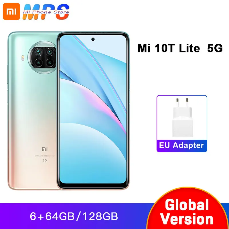 Глобальная версия смартфона Xiaomi Mi 10T Lite 5G 6 ГБ 64 Гб/6 128 Snapdragon 750G 67 &quotдисплей