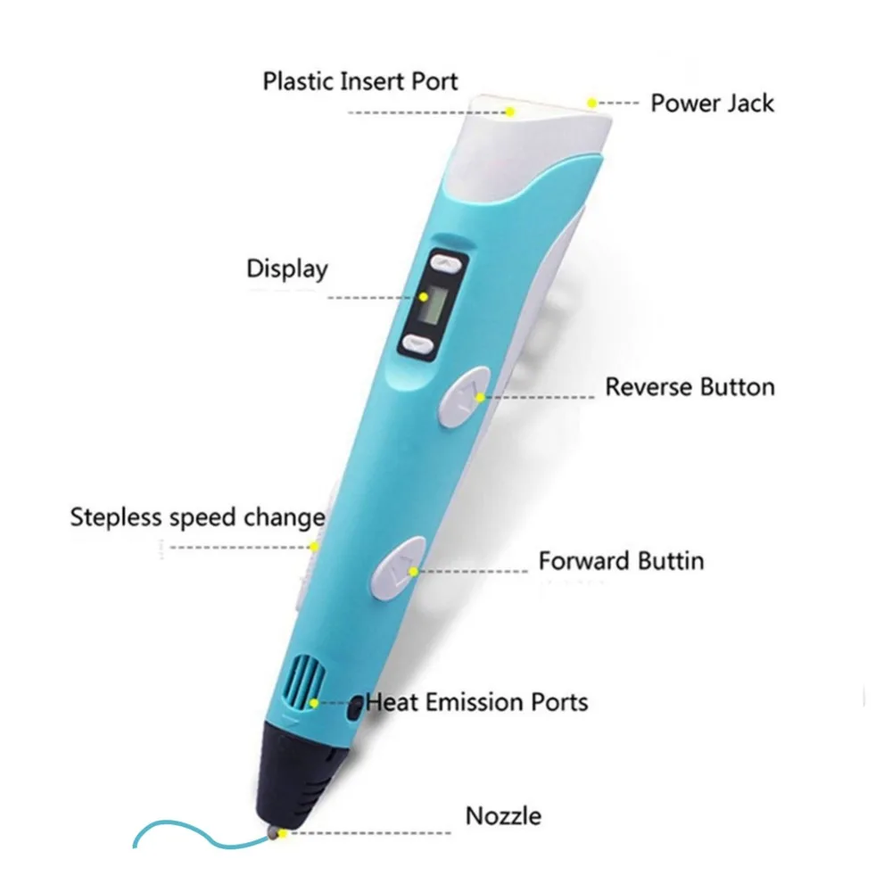 Günstig 3D Stift LCD Screen DIY 12 V 3D Druck Stifte ABS PLA Filamente Kunst Design Zeichnung für die Kinder Kreative kind Bildung Spielzeug Geschenke