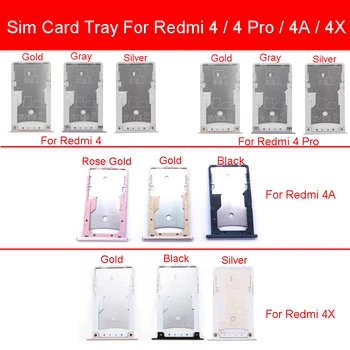 

Sim Card Memory Card Slot Tray Holder For Xiaomi Redmi 4 4A 4X Pro Sim SD Card Adapter Phone Replacement Repair Parts