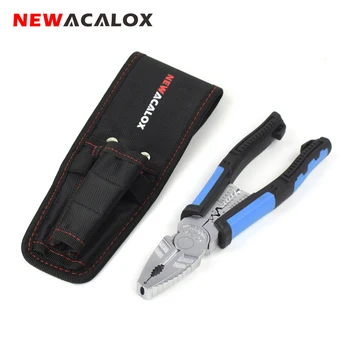 

NEWACALOX 8" Wire Pliers Long Nose Pliers Precision Jewelry Making Hand Tool Wire Stripper Crimping Tool Home Repair Multitool