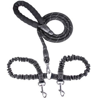 

Double Dog Leashes, Double Dog Leashes, 360-Turn Double Dog Leashes for Walking Training, Black, Medium