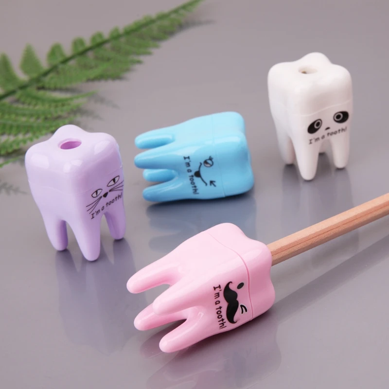 

Creative Tooth Teeth Shape Pencil Pointer Sharpener Mechanical School Supplies
