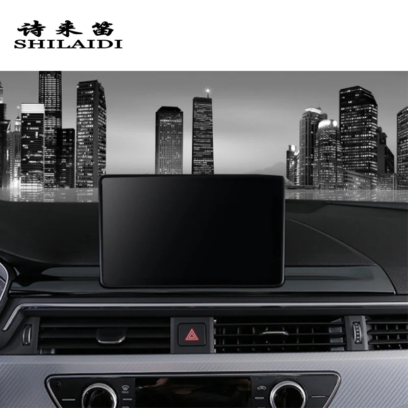 Car Styling Navigation Screen Protection covers Stickers Center Control Strip Panel For Audi A4 b9 A5 Interior Auto Accessories