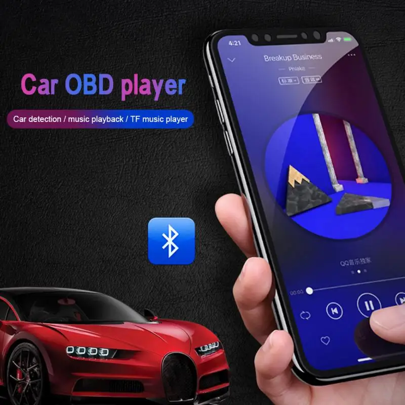 Android/IOS двойная система OBD2 сканер OBD музыкальный плеер Автомобильный детектор неисправностей считыватель Авто диагностический инструмент автомобильные аксессуары