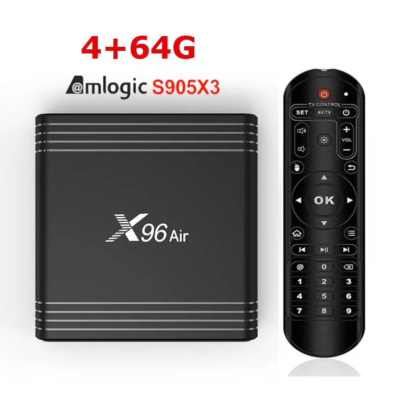 5 шт./лот X96 Air Amlogic S905X3 Android 9,0 ТВ приставка 4 ГБ 32 ГБ 64 Гб wifi 4K 8K 24 кадров в секунду X96Air медиаплеер Голосовое управление телеприставка - Color: 4G64G