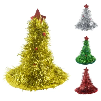 

Christmas Tree Hat on Headband Christmas Xmas Party Santa Fancy Dress Costume Hat Holiday Decorations Headgear