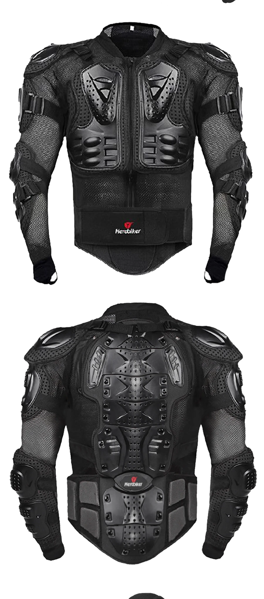 Herobiker motocicleta jaqueta men corpo inteiro armadura