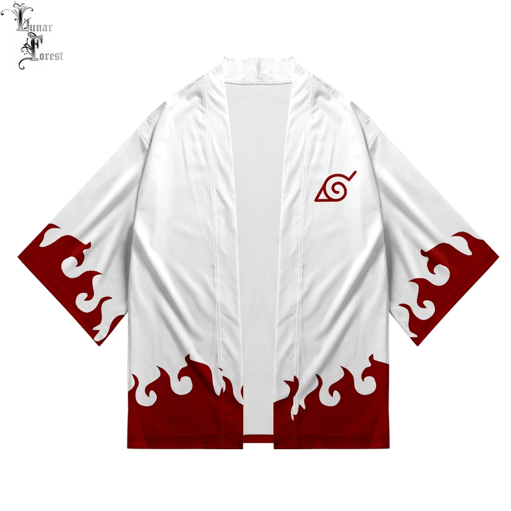Аниме «Наруто» 3D печати японские кимоно Haori Yukata Косплэй Для женщин/Для мужчин модные летние Повседневное прохладный короткий рукав кардиган уличная 4XL