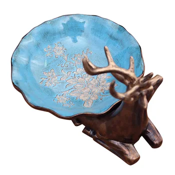 

Exquisite Durable Multi-Grid Fruit Candy Plate Resin Craft Table Home Decoration