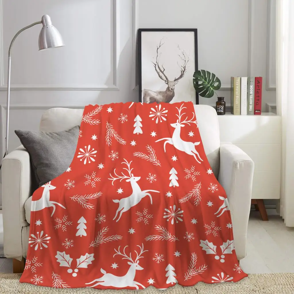 

Silstar Tex Red Elk Chrismas Flanell Fleece Bett Decke Eve Bettdecke Bettdecke Bett Abdeckung Weiche Leichte Warme Gemütliche De