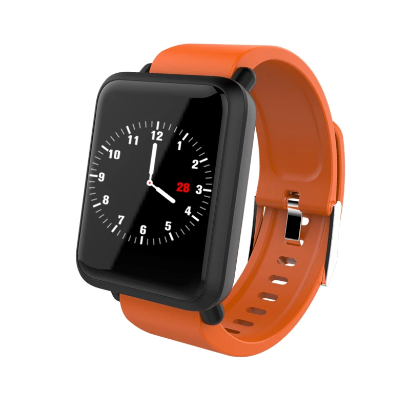 orange 696 M28 педометр умный Браслет вибрирующий будильник IP67 Водонепроницаемый круговой мужской женский смарт-браслет - Цвет: orange
