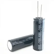 2 шт./лот 200V 680 мкФ 18*50 мм 20% Радиальный алюминиевый электролитический конденсатор с алюминиевой крышкой, 680000nf 200V 680 мкФ 20