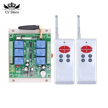 

DC 12V-36V 6 CH RF Wireless Remote Control Switch System 12V 6CH 10A Relay Receiver 6 Button Transmitter