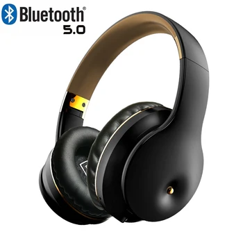 

Bluetooth 5.0 Headphone Foldable Subwoofer Music Headset with MIC for Handsfree Support FM TF Card Play for Smartphone