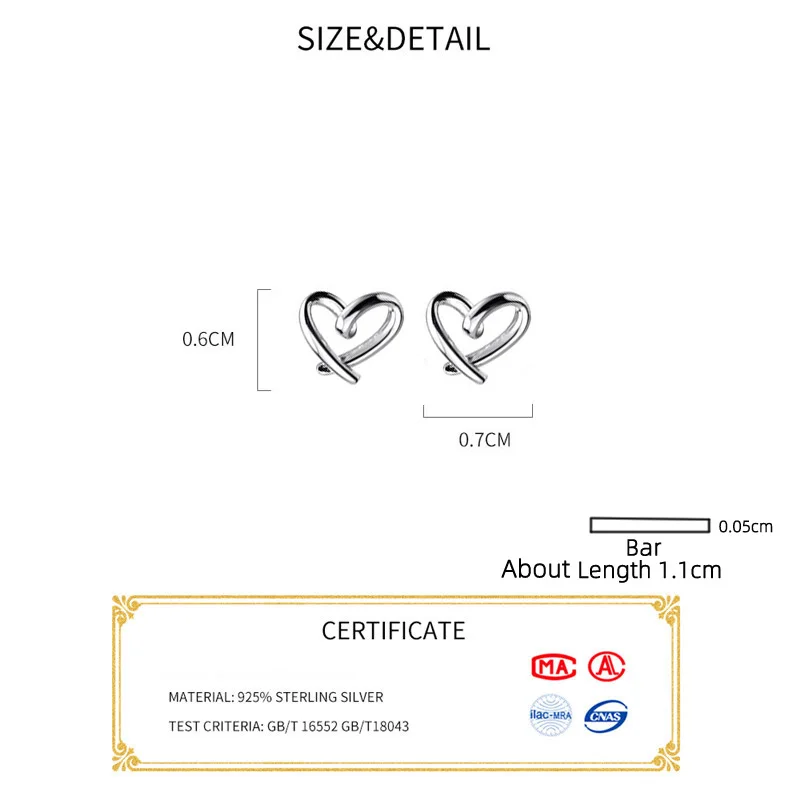 La Monada Small 925 Sterling Silver Stud Earrings For Women Piercing Ear Women Silver Earring 925 Heart Earrings silver earrings silver stud earrings womens earrings heart earrings
