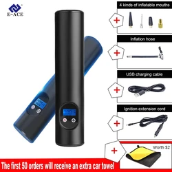 Pompe à Air numérique Rechargeable sans fil pour pneus de voiture, de vélo, gonfleur de pneus, 12V, 150psi 
