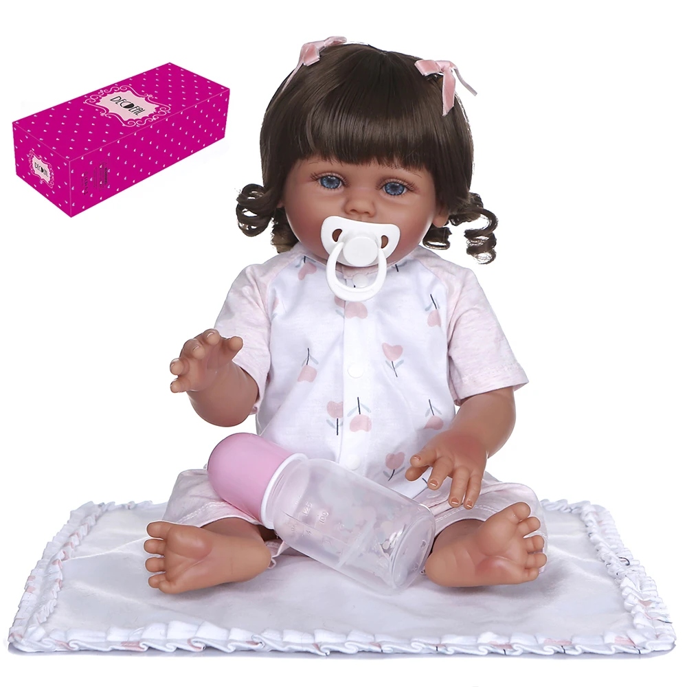 Decdeal Reborn Baby Doll силиконовая кукла для всего тела 19 дюймов реалистичные милые куклы