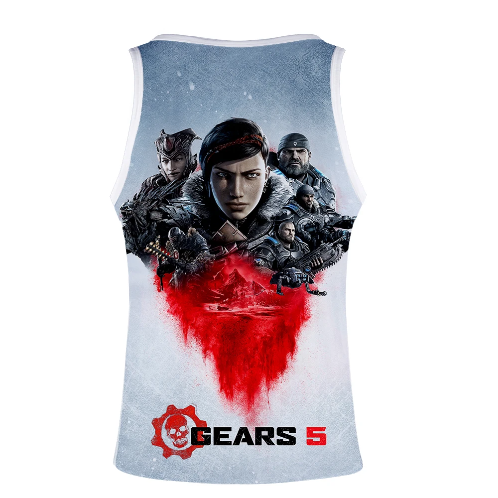 Новинка,, Майки с 3D принтом GEARS 5, топы для женщин и мужчин, летний крутой жилет без рукавов,, Повседневная Уличная одежда