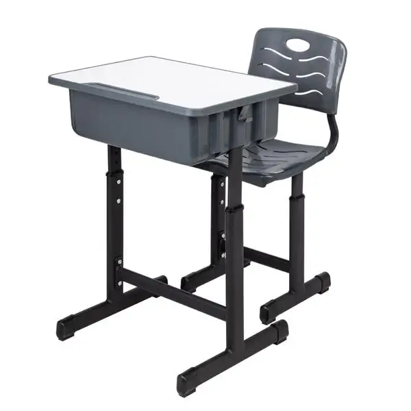 

Height Adjustable Student Desk Chair Kit with Hanging Hooks Pencil Groove For The Children Study