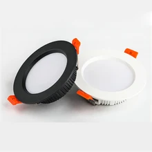 Высокая яркость светодиодный вниз светильник 3 Вт 5 Вт 7 Вт 9 Вт 12 Вт круглый встраиваемый светильник 220V 230V 240V водителя светодиодный потолочный Встраиваемый светодиодный прожектор