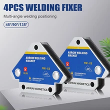 Soportes de soldadura magnéticos de 4 piezas, fijador de soldadura con imán de flecha de ángulo 45/90/135, posicionador de ferrita, herramientas auxiliares de sujeción