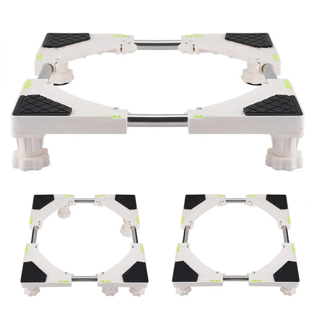 4 Feet Washing Machine Base Storage Fridge Adjustable Stand Universal Bathroom Machine Bracket Refrigerator Holder Mount