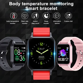 

T96 Intelligent Bracelet Measures Body Temperature Heart Rate Blood Oxygen Blood Pressure Health Smart Watch Hot In Sale