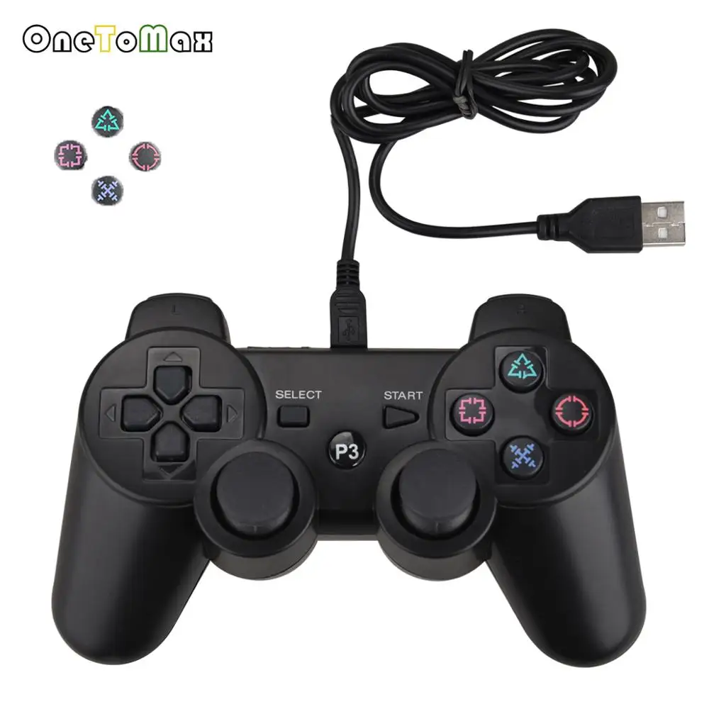 

Classic Hot Selling USB Wired Gamepad For PS3 Controller Black Gaming Controle For Playstation 3 Gamepads