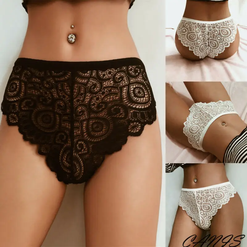 

Sexy Lace Panties Women High Waist Thong G-String Panties Woman Thong T-back Female Floral Underwear Thin Hollow Brief